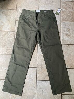 Men’s Goodfellow Utility Pants, 31x32, Olive Green, NWT, Relaxed/Loose Fit